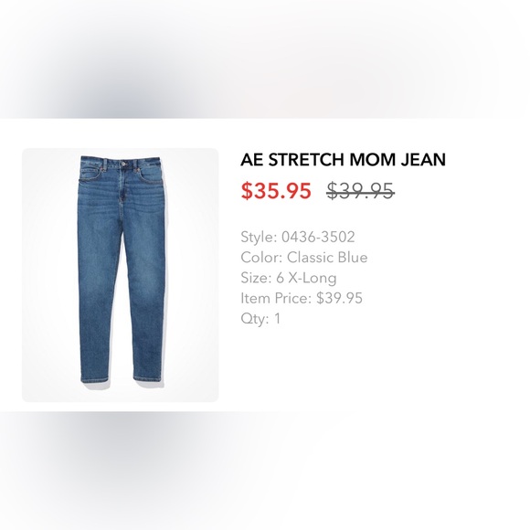 American Eagle Stretch Mom Jeans - Picture 5 of 7